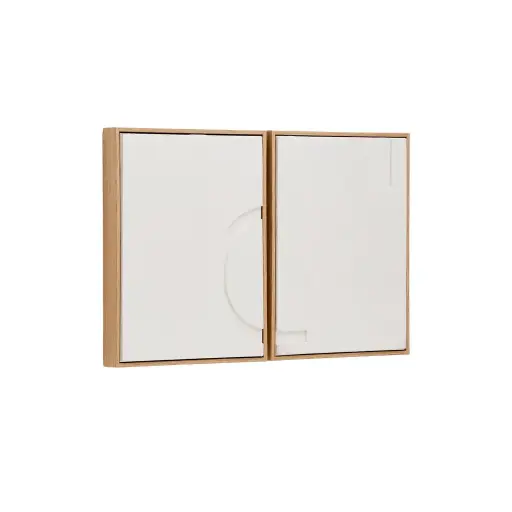[D0700116JJ12] Sefri set de 2 cuadros blancos