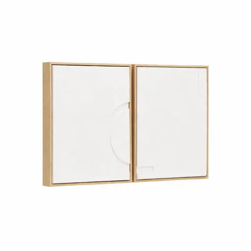 [D0700116JJ12] Sefri set de 2 cuadros blancos