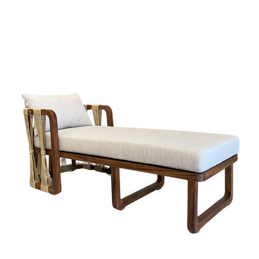 [62226CA] Majahuitas camastro de madera de parota cojinería loneta // Exterior techado