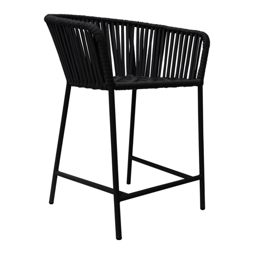 [62311BA] Jalisco banco counter aluminio negro cuerda negra