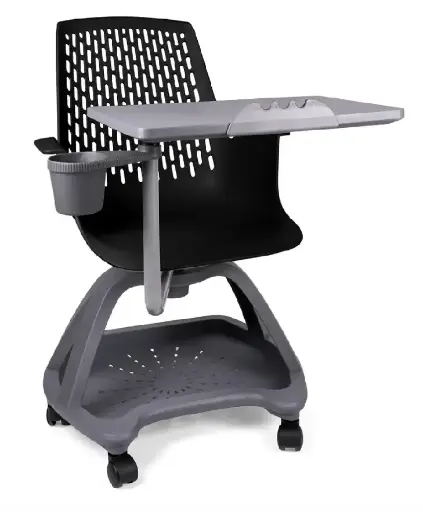 [62359PUNG] Partner pupitre mesa banco giratorio con ruedas color negro