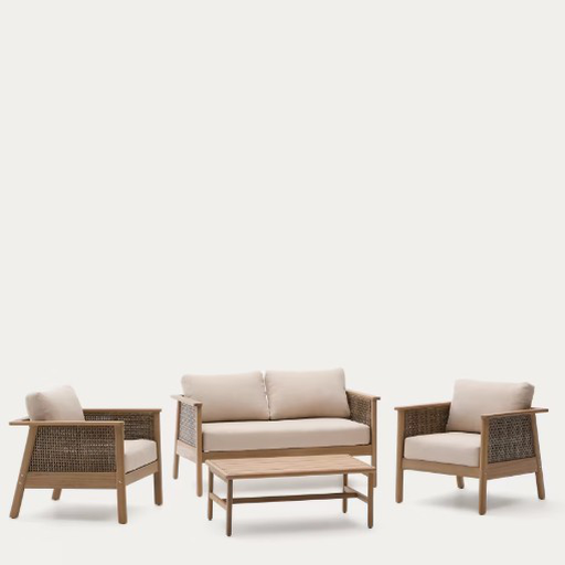 [62621SE] Alabe Set sofá + 2 sillones +  mesa