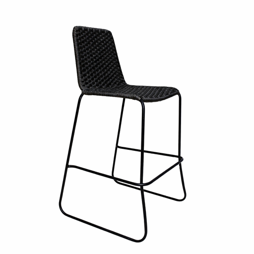 [59346BAT] Cocula banco acero galvanizado negro cuerda en textilene negra // Exterior 100 %