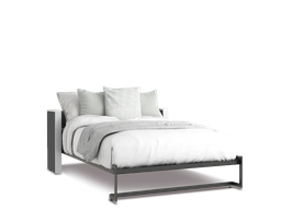 [ESS-QS-BL] Esentelle base de cama queen size con laminado de madera color blanca // MS