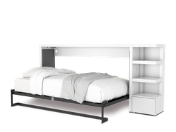 [KD-CO] Kiddi cama individual abatible con laminado de madera color concreto // MS