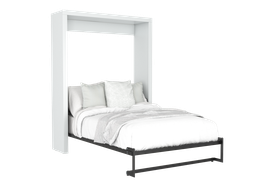 [SBLAQS-CO] Lina base de cama queen size con laminado de madera color concreto // MS