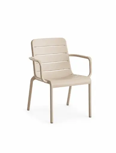 [62834SI] Niza silla con brazos beige  // Exterior 100%