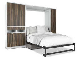 [TB-QS-TZ] Todden conjunto de cama abatible,clóset,sofá y mesa queen size laminado de madera color tzalam // MS