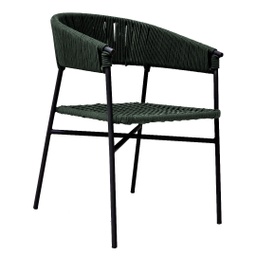 [ZAE02722] Zamora silla metal negro cuerda verde
