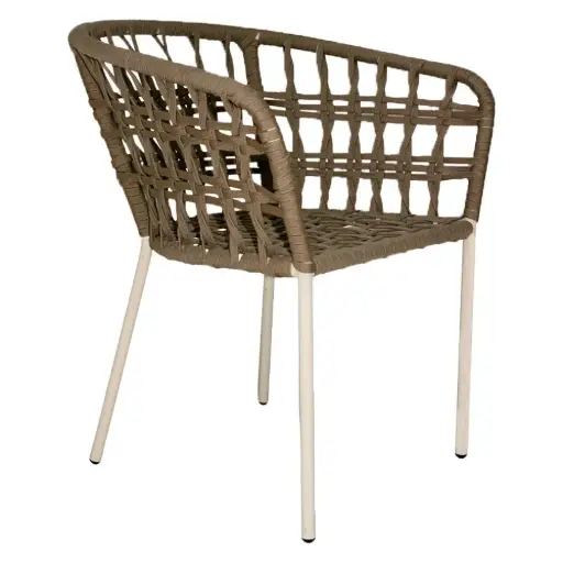 [58979SIT] Jamay silla acero galvanizado beige textilene beige // Exterior 100% 