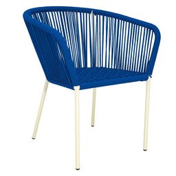 [53251SI] Ameca silla estructura beige cuerda azul