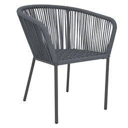 [53267SI] Ameca silla estructura grafito cuerda gris
