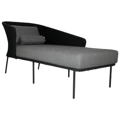 [58266CAT] Chacala camastro para 2 personas acero galvanizado negro cuerda textilene negra // Exterior 100 %