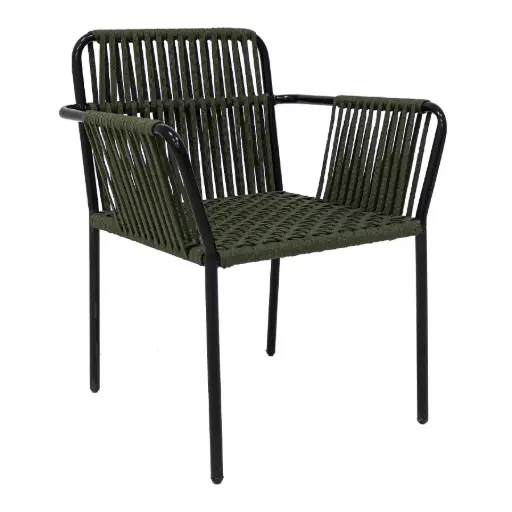 [58259SIT] Mérida silla acero galvanizado, textilene y cojín // Exterior 100 % 
