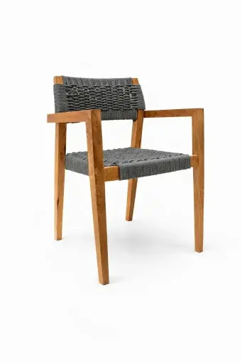 [53147SIT] Morelia silla acero galvanizado negro textilene negro // Exterior 100% 