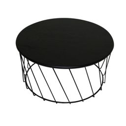 [LUPI65GR] Lupita mesa de centro cubierta de madera negra // MP