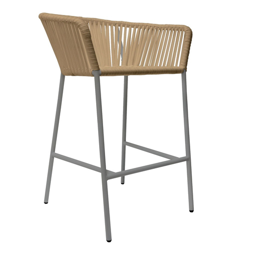 [50623BA] Jalisco banco metal gris cuerda beige // Exterior techado