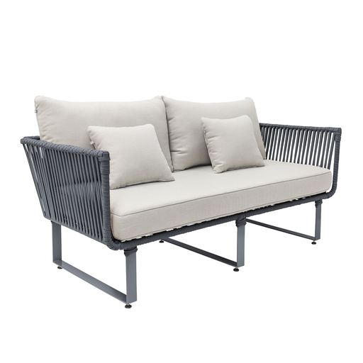 [48991SI] Vallarta love acero galvanizado gris textilene gris cojinería // Exterior 100%